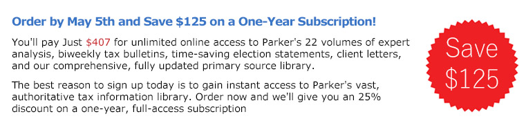 Affordable Federal Tax Research Parker Tax Publishing, Parker Tax Pro Library