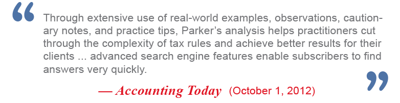  Parker Tax Library Review from Accounting Today