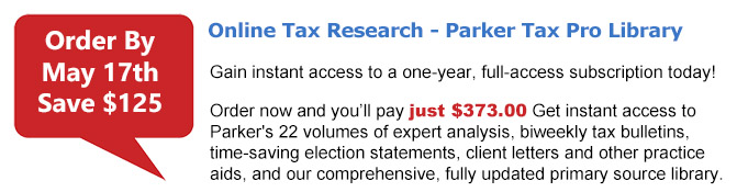 Affordable Federal Tax Research Parker Tax Publishing, Parker Tax Pro Library