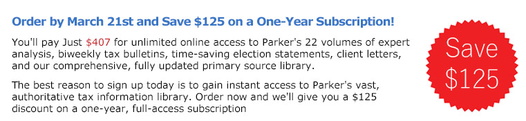 Federal Tax Research Parker Tax Publishing